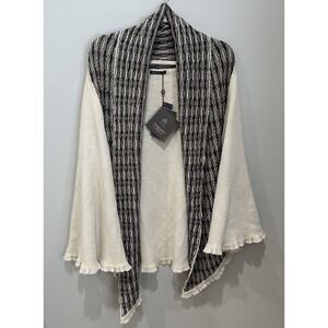 Sol Alpaca Gloria Cape 100% Baby Alpaca Peru NWT Ruana Shawl Wrap $599 *flaws